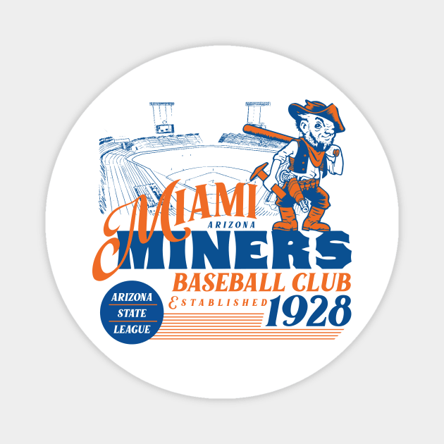 Miami Miners Magnet by MindsparkCreative